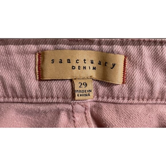 Sanctuary Dusty Rose Embroidered Mid Rise Skinny Jeans Womens Size 29 - Picture 8 of 10